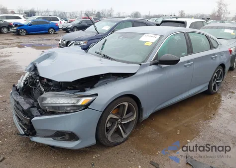 2021 Honda Accord Sport z USA, uszkodzony, nr VIN 1HGCV1F39MA098033